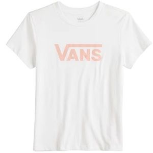 White T Shirt with pink Vans logo